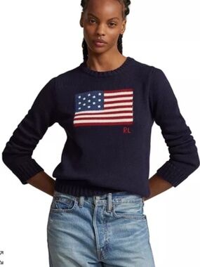 Ralph Lauren Classic Flag Sweater - Navy XS